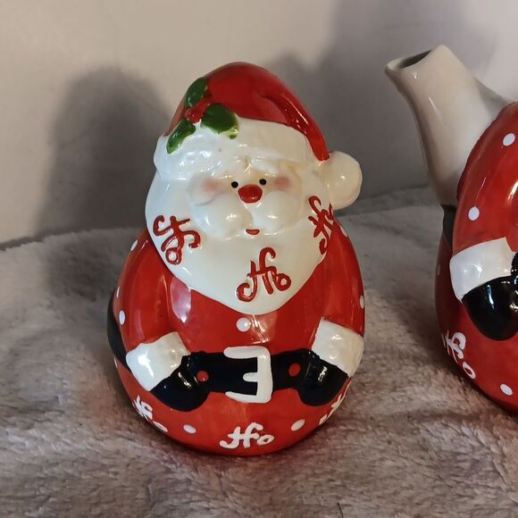 Santa Claus Ho Ho Ho Ceramic 3 Piece Tea Set - Picture 5 of 8